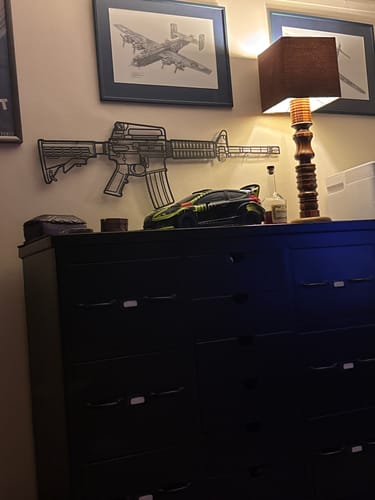 CVN-78 USS Gerald R Silhouette Metal Gun Silhouette Wall Art