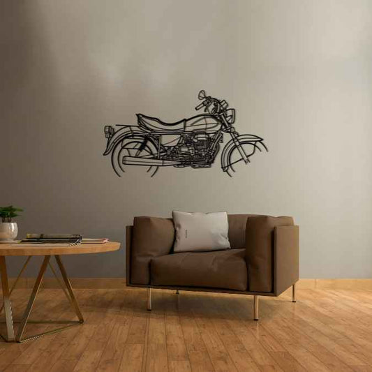California II 1983 Metal Wall Art Bike Silhouettes | Wall Decor | Gift For Men - Pixelgears