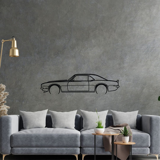 Chevrolet Camaro SS 1968 Metal Wall Art Car Silhouette | Personalized Car Gift For Men - PixelGears