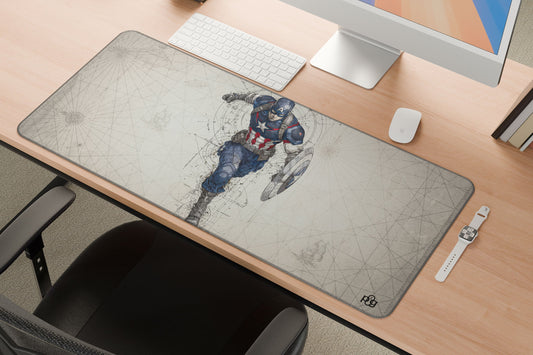 Captain America LineArt - XXL and XXXXL Mouse Pad - PixelGears