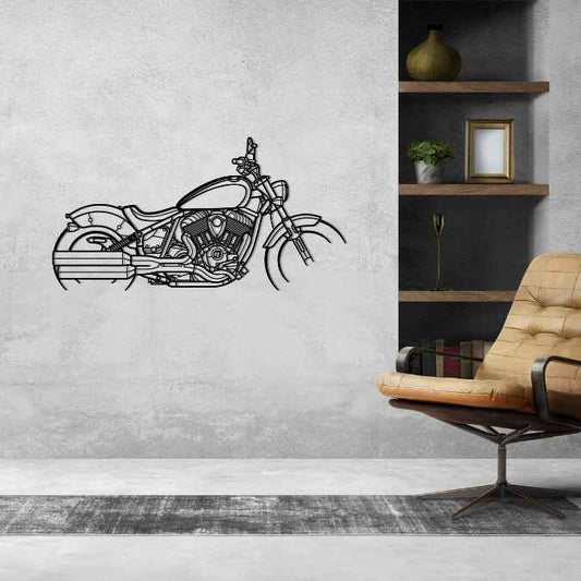 Chief Dark Horse 2023 Metal Wall Art Bike Silhouettes | Wall Decor | Gift For Men - Pixelgears