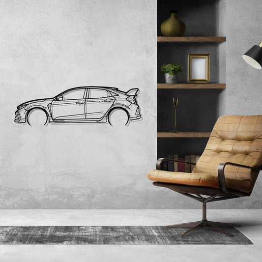 Honda Civic Type R FK8 Metal Wall Art Car Silhouette | Personalized Car Gift For Men - PixelGears