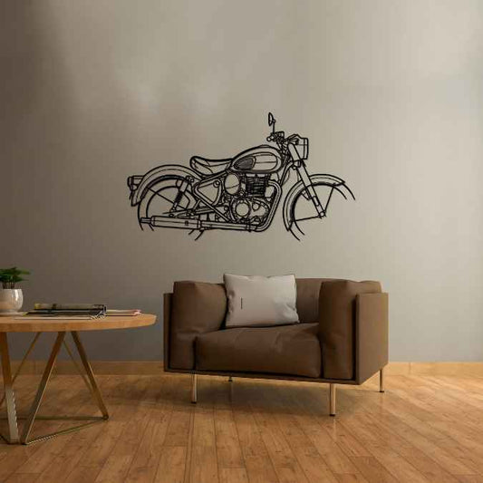 Classic 350 2023 Metal Wall Art Bike Silhouettes | Wall Decor | Gift For Men - Pixelgears
