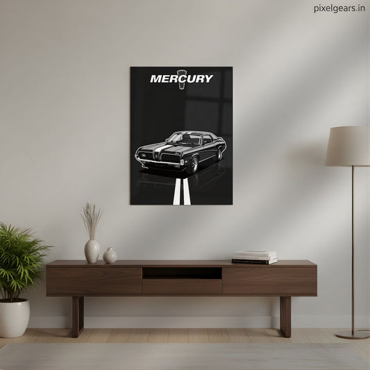 Classic Cougar Vector Metal Poster | Aesthetic Pop Art Wall Decor & Painting