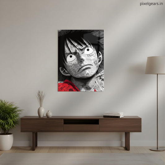 Comic Collage Luffy Metal Poster | Aesthetic Pop Art Wall Decor & Painting