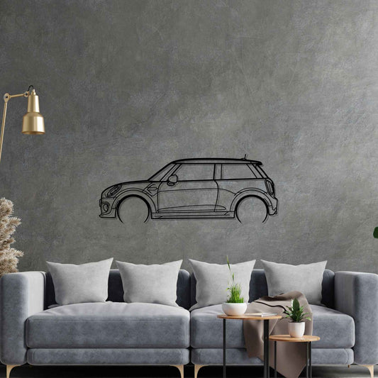 Mini Cooper S 2015 Metal Wall Art Car Silhouette | Personalized Car Gift For Men - PixelGears