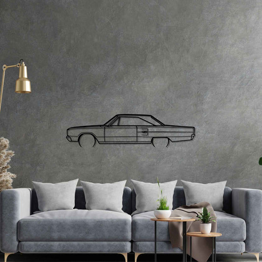 Dodge Coronet 1967 Metal Wall Art Car Silhouette | Personalized Car Gift For Men - PixelGears