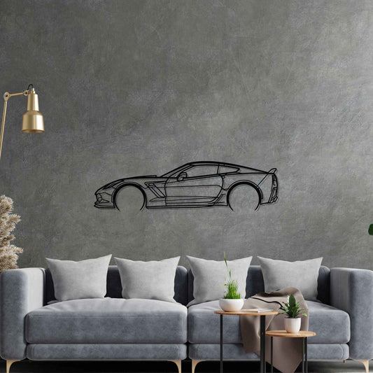 Chevrolet Corvette C7 Z06 Metal Wall Art Car Silhouette | Personalized Car Gift For Men - PixelGears