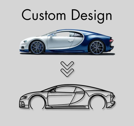 Custom Metal Car Silhouette Wall Art | Personalized Car Gift For Men - PixelGears