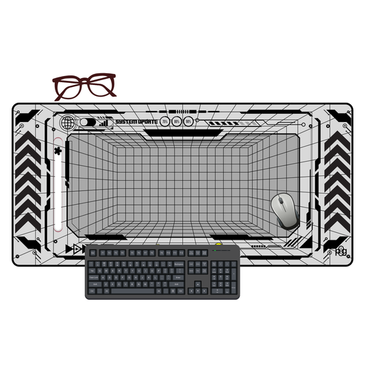 Cyberpunk Frame With Perspective Grid - XXL and XXXXL Mouse Pad - PixelGears