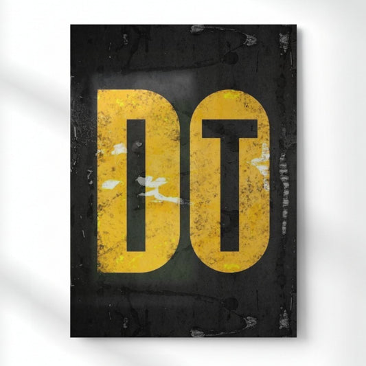 Do It Motivational Metal Poster | Aesthetic Pop Art Wall Decor & Painting