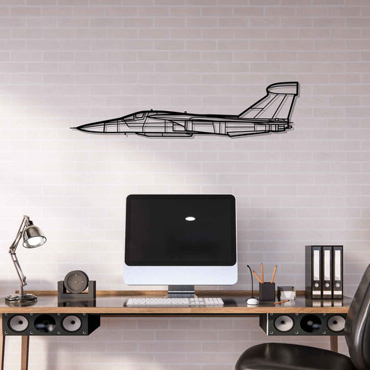 EF-111A Raven Silhouette Metal Gun Silhouette Wall Art