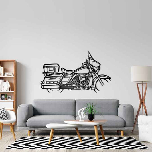 Electra Glide Police Metal Wall Art Bike Silhouettes | Wall Decor | Gift For Men - Pixelgears