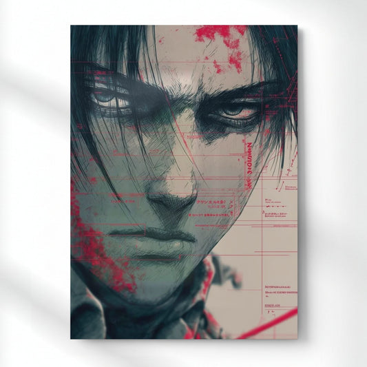 Eren Yeager Final Resolve Metal Poster | Aesthetic Pop Art Wall Decor & Painting