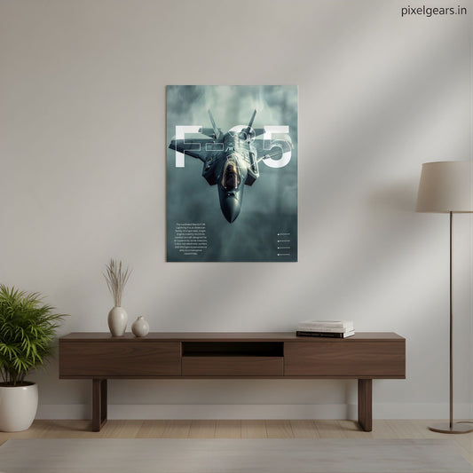 F-35 Lightning II Jet Metal Poster | Aesthetic Pop Art Wall Decor & Painting