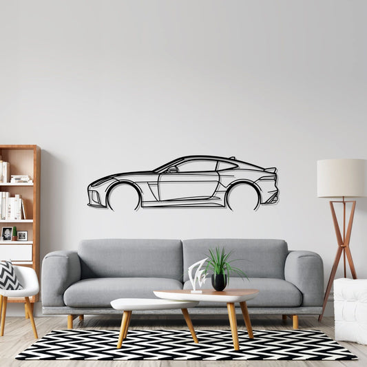 Jaguar F-Type SVR 2017 Metal Wall Art Car Silhouette | Personalized Car Gift For Men - PixelGears