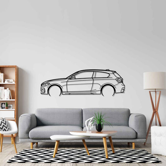 BMW 118i 2018 Metal Wall Art Car Silhouette | Personalized Car Gift For Men - PixelGears