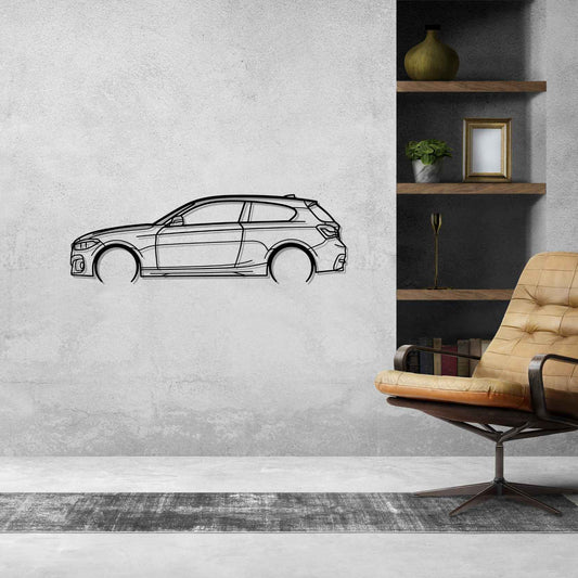 BMW 118i 2018 Metal Wall Art Car Silhouette | Personalized Car Gift For Men - PixelGears