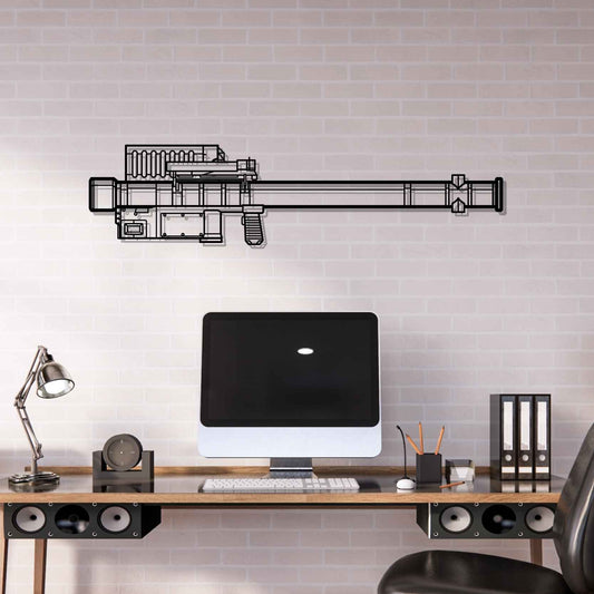 FIM-92 Stinger Silhouette   Metal Gun Silhouette Wall Art