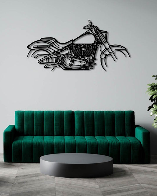 Fat Boy Motorcycle Metal Bike Silhouettes | Wall Decor | Gift For Men - Pixelgears
