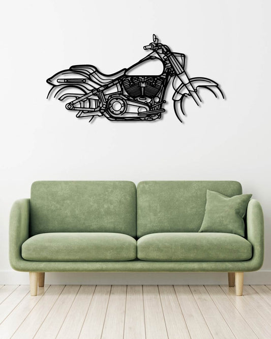 Fat Boy Motorcycle Metal Bike Silhouettes | Wall Decor | Gift For Men - Pixelgears