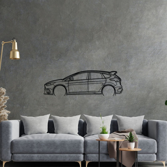 Ford Focus RS Metal Wall Art Car Silhouette | Personalized Car Gift For Men - PixelGears