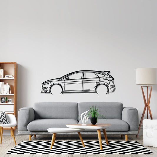 Ford Focus RS Metal Wall Art Car Silhouette | Personalized Car Gift For Men - PixelGears