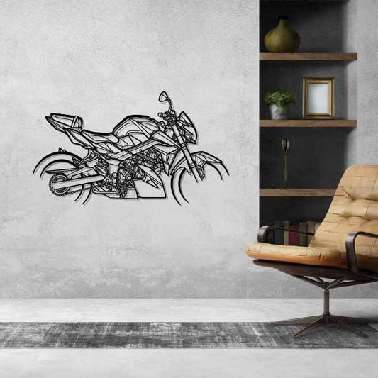 GSR750 2016 Silhouette Metal Wall Art Bike Silhouettes | Wall Decor | Gift For Men - Pixelgears