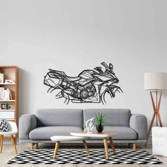 GSX S1000GT Travel Metal Wall Art Bike Silhouettes | Wall Decor | Gift For Men - Pixelgears