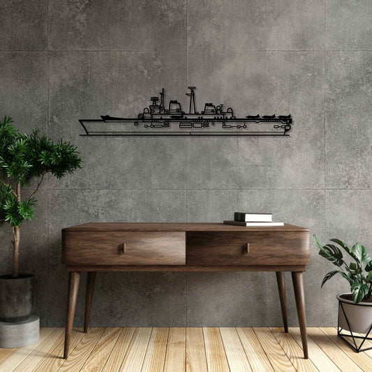 HMS Invincible R05 Silhouette Metal Gun Silhouette Wall Art