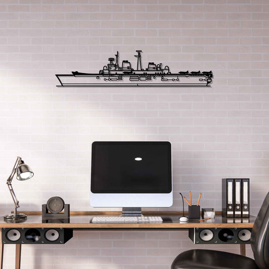 HMS Invincible R05 Silhouette Metal Gun Silhouette Wall Art