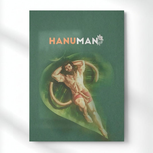 Hanuman – Strength in Serenity Quote Metal Poster | Aesthetic Pop Art Wall Decor & Painting