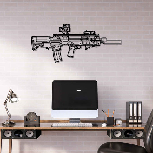 Hellion 2023 Silhouette  Metal Gun Silhouette Wall Art