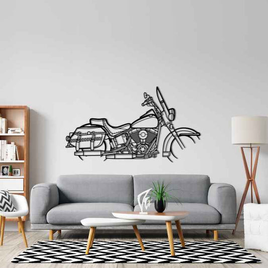 Heritage Softail Metal Wall Art Bike Silhouettes | Wall Decor | Gift For Men - Pixelgears