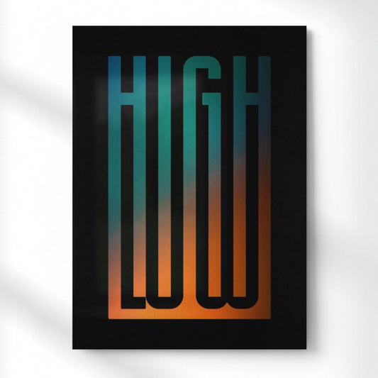 High And Low Metal Poster | Aesthetic Pop Art Wall Decor & Painting