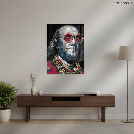 Hip-Hop Franklin Swag Metal Poster | Aesthetic Pop Art Wall Decor & Painting