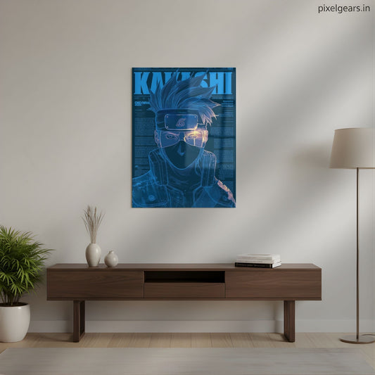 Holographic Kakashi Hatake Metal Poster | Aesthetic Pop Art Wall Decor & Painting