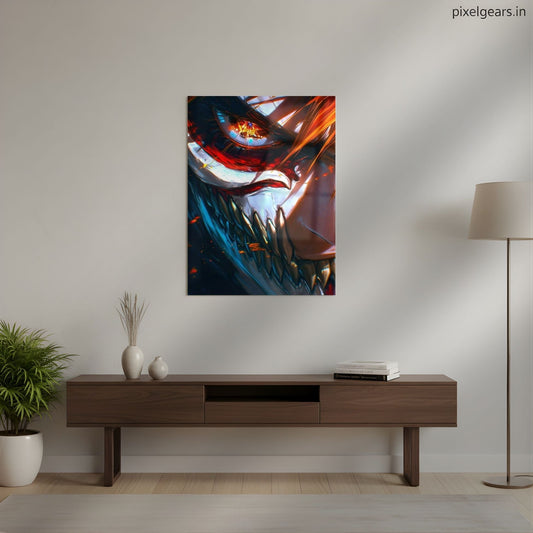 Ichigo Dark Transformation Metal Poster | Aesthetic Pop Art Wall Decor & Painting