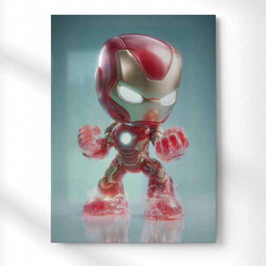 Iron Man Chibi Metal Poster | Aesthetic Pop Art Wall Decor & Painting