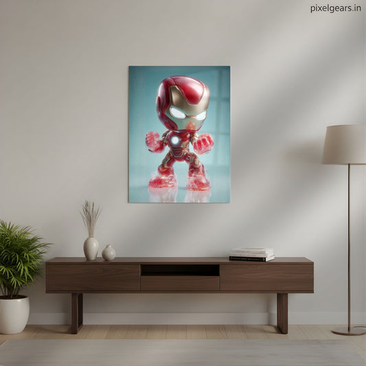 Iron Man Chibi Metal Poster | Aesthetic Pop Art Wall Decor & Painting