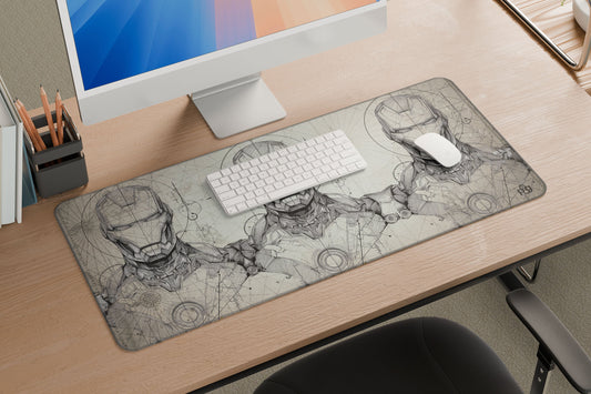 Iron Man LineArt Trio - XXL and XXXXL Mouse Pad - PixelGears