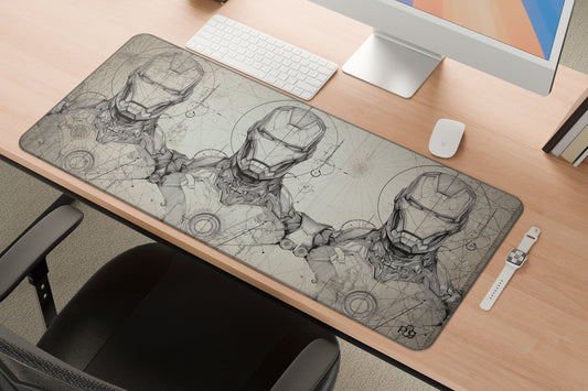 Iron Man LineArt Trio - XXL and XXXXL Mouse Pad - PixelGears