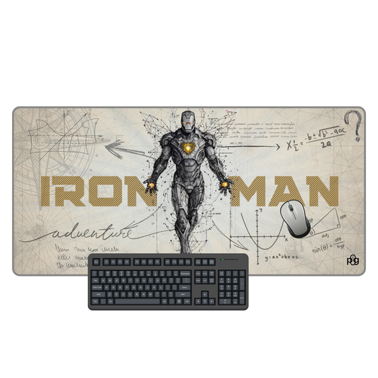 Ironman Gold & Grey LineArt Edition - XXL and XXXXL Mouse Pad - PixelGears