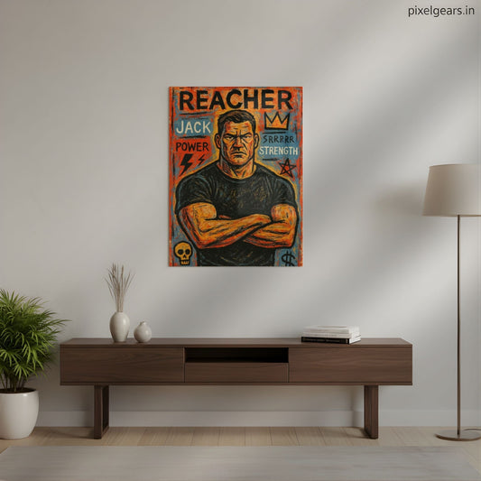 Jack Reacher Graphic Metal Poster | Aesthetic Pop Art Wall Decor & Painting