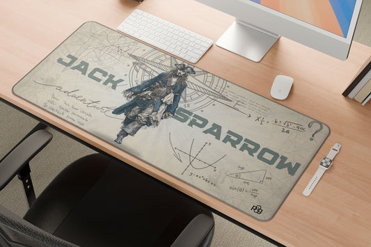 Jack Sparrow LineArt Edition - XXL and XXXXL Mouse Pad - PixelGears