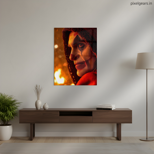 Joker Face Art Metal Poster | Aesthetic Pop Art Wall Decor & Painting