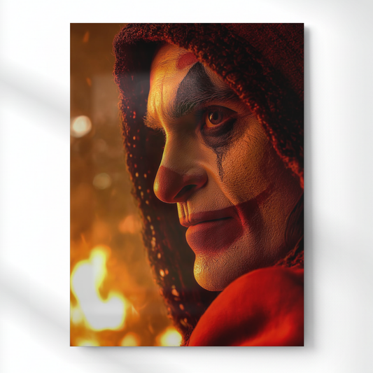 Joker Face Art Metal Poster | Aesthetic Pop Art Wall Decor & Painting