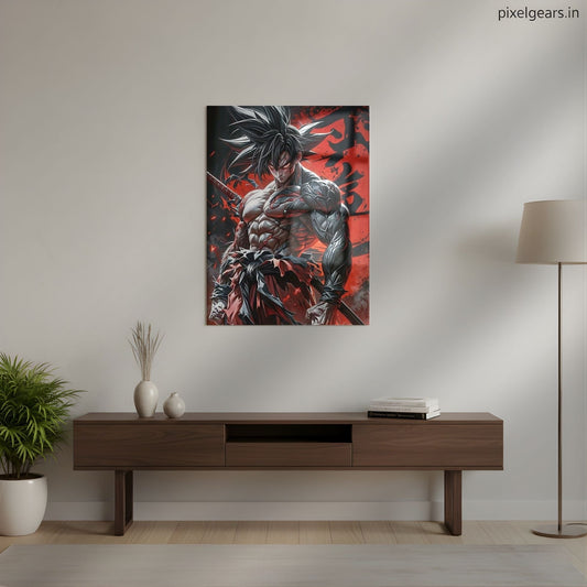 Kakarot: The Iron Blade Metal Poster | Aesthetic Pop Art Wall Decor & Painting