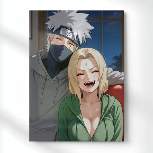Kakashi x Tsunade Moment Metal Poster | Aesthetic Pop Art Wall Decor & Painting