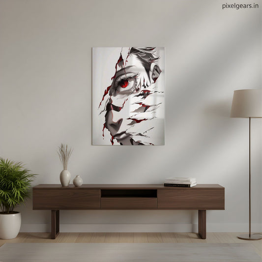 Kaneki Ghoul Eye Metal Poster | Aesthetic Pop Art Wall Decor & Painting